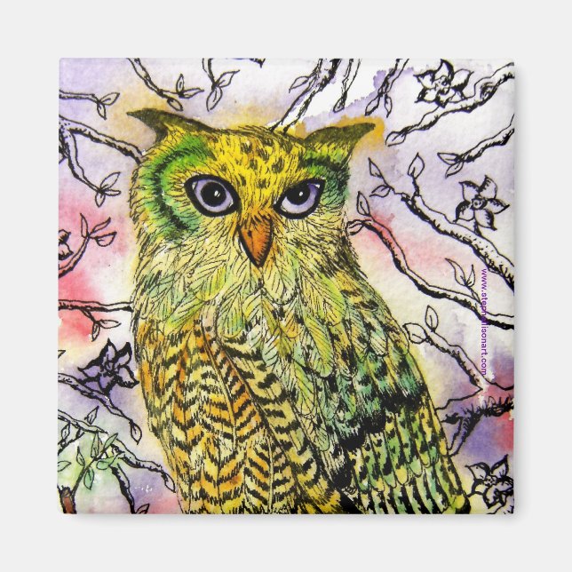The Yellow Owl Magnet (Front)