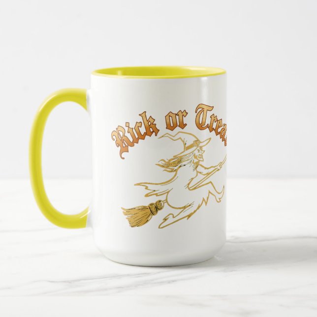 The Yellow Rick or Treat Mug (Left)