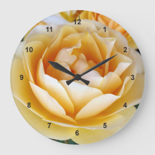The Yellow Rose Large Clock