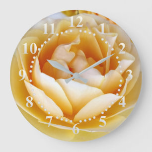 The Yellow Rose Large Clock