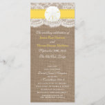 The Yellow Sand Dollar Wedding Collection Programs<br><div class="desc">The yellow sand dollar beach wedding collection is a stunning design featuring a lovely rustic burlap effect background with a romantic vintage white lace effect trim finished with a stunning sand dollar and yellow ribbon. These programs can be personalized for your special occasion and would make the perfect template for...</div>