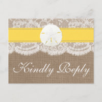 The Yellow Sand Dollar Wedding Collection RSVP