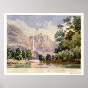The Yo-Semite Fall. 2,634 ft. Poster