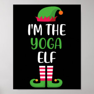 The Yoga Elf Family Matching Christmas Group Funny Poster