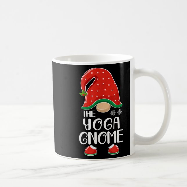The Yoga Gnome Elf Matching Family Group Christmas Coffee Mug (Right)