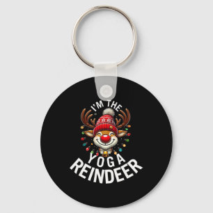 The Yoga Reindeer Family Matching Group Christmas Keychain