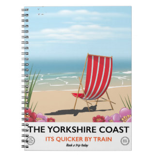 The Yorkshire coast vintage seaside poster Notebook