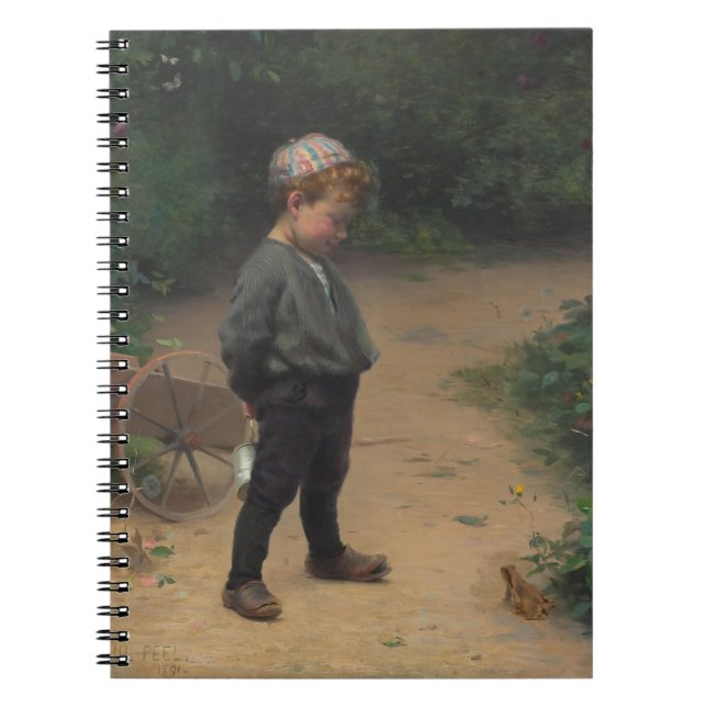 The Young Biologist With a Frog (by Paul Peel) Notebook (Front)