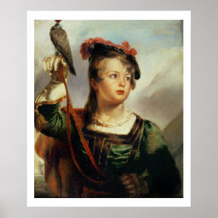 The Young Falconer, 1835 (oil on panel) Poster