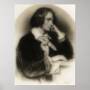 the young Franz Liszt -portrait Poster