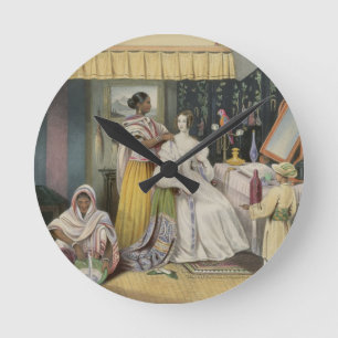 The Young Lady's Toilet, plate 2 from 'Anglo India Round Clock
