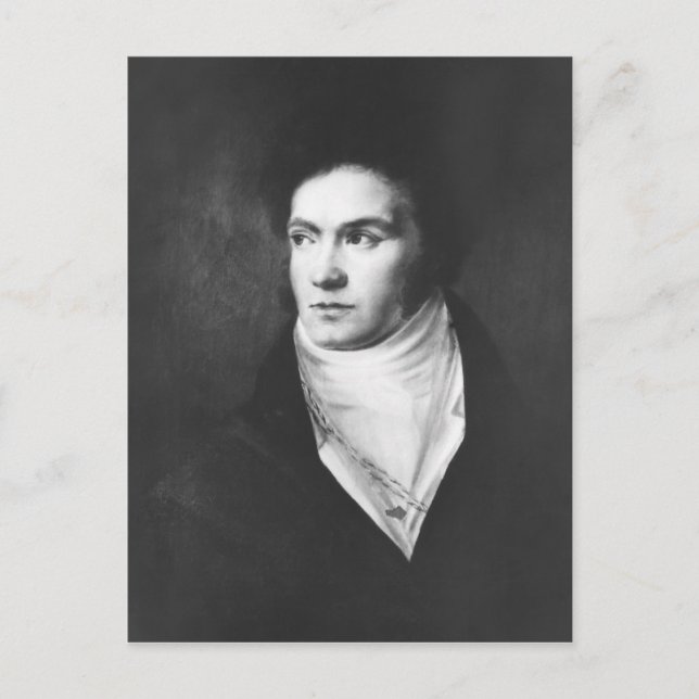 The young Ludwig van Beethoven  1806 Postcard (Front)