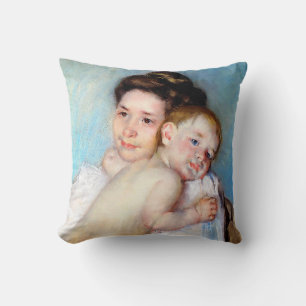 The Young Mother, Cassatt Throw Pillow
