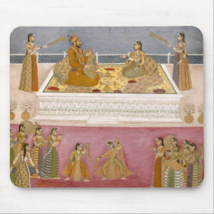 The young Mughal Emperor Muhammad Shah at a nautch Mouse Pad