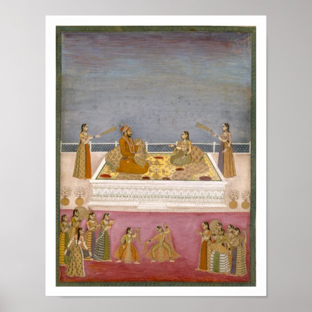 The young Mughal Emperor Muhammad Shah at a nautch Poster (Front)