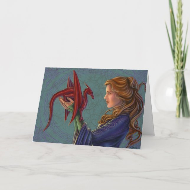 The Young Red Dragon Card (Front)