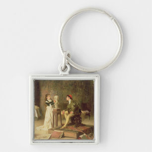 The Young Sculptress (oil on canvas) Keychain