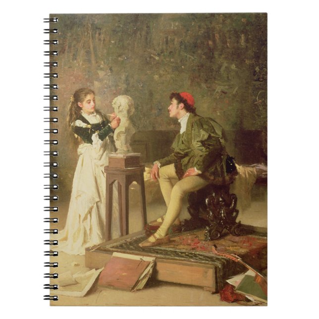 The Young Sculptress (oil on canvas) Notebook (Front)