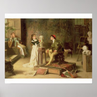 The Young Sculptress (oil on canvas)
