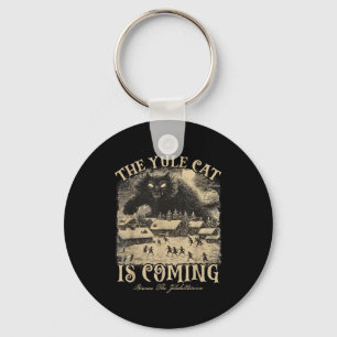 The Yule Cat Is Coming Icelandic Christmas Cat Mom Keychain