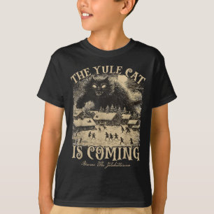 The Yule Cat Is Coming Icelandic Christmas Cat Mom T-Shirt
