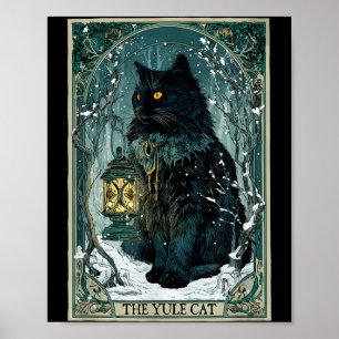 The Yule Cat Tarot Card Icelandic Folklore Christm Poster