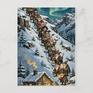 The Yule Lads Are Coming — Icelandic Folklore Postcard