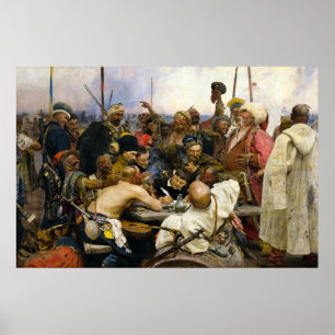 The Zaporozhye Cossacks by Ilya Repin Poster
