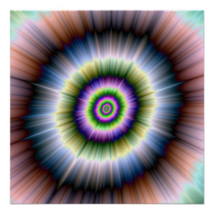 The Zazzle Perfect Poster Exploding Blue Green