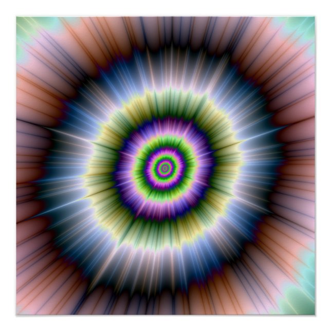 The Zazzle Perfect Poster Exploding Blue Green (Front)