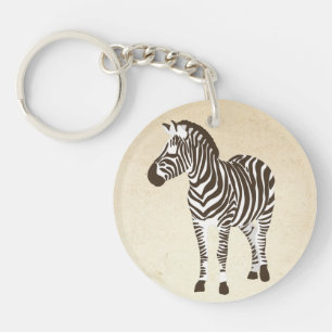 The Zebra Colour Block Keychain