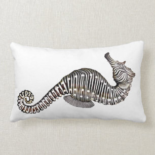 The Zebra Seahorse Lumbar Pillow