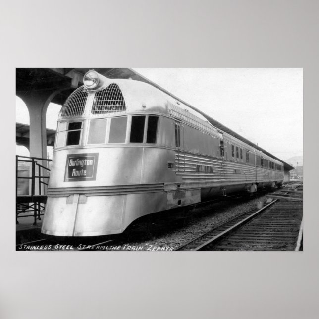 The ZepherStainless Steel Streamlined Train Poster (Front)