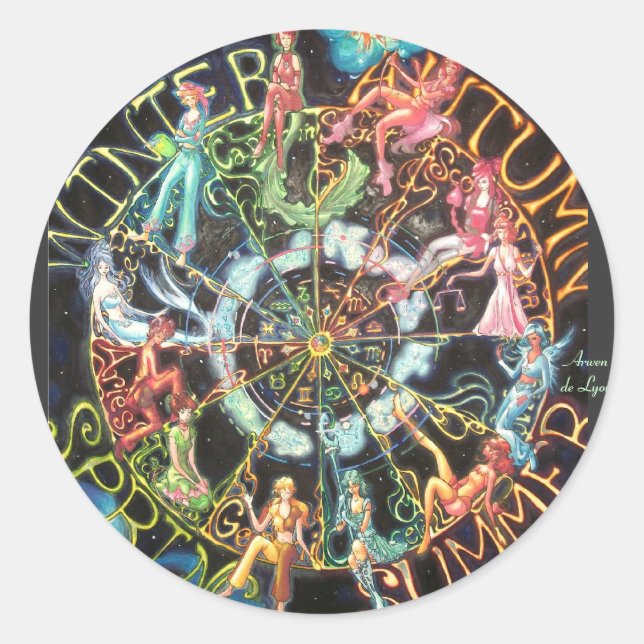 The Zodiac Classic Round Sticker (Front)