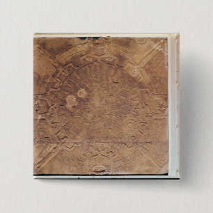The Zodiac of Dendarah 2 Inch Square Button