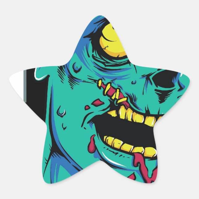 The Zombie Star Sticker (Front)