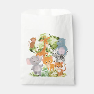 The zoo: collection of cute wild animals favour bag