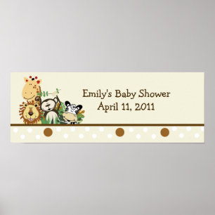 The Zoo Crew Jungle Customizable Banner - Tan Poster