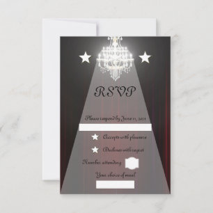 Theater curtain RSVP card