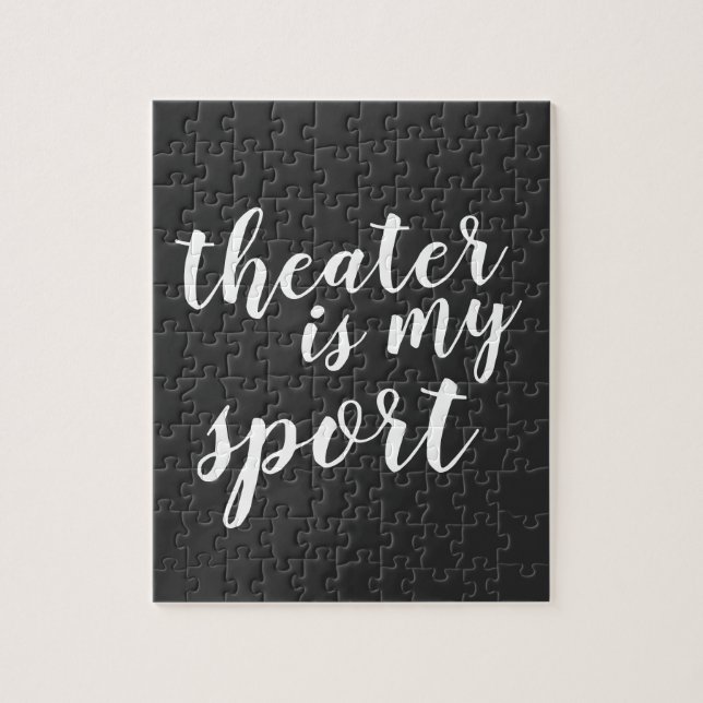 Theater is my Sport Simple Modern Graphic Jigsaw Puzzle (Vertical)