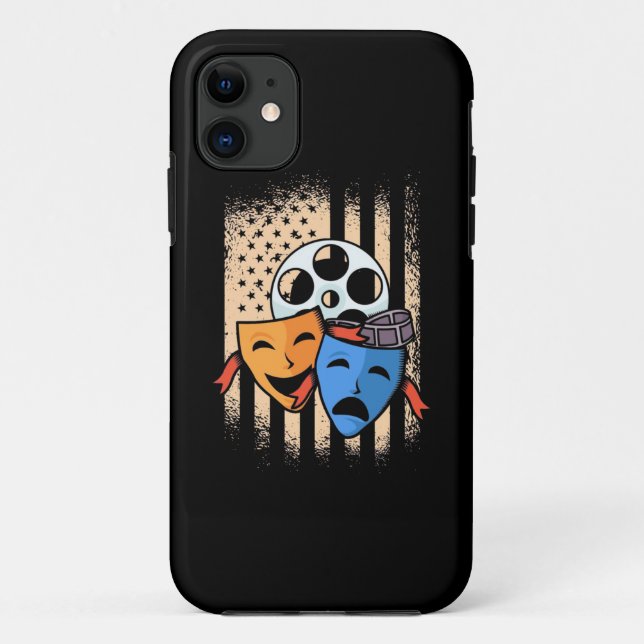Theatre Actor America Flag Case-Mate iPhone Case (Back)