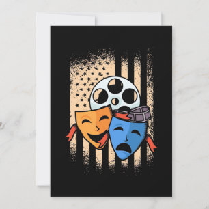Theatre Actor America Flag Save The Date
