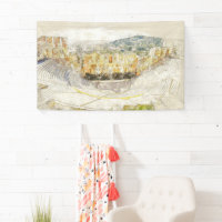 Théâtre antique d'Athènes Grèce Bannière - Voyage