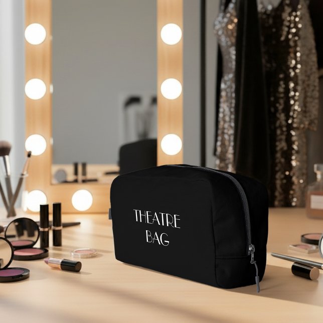 Theatre Bag Makeup Cosmetic Dopp Kit Bag (Personalize with your name on back.)
