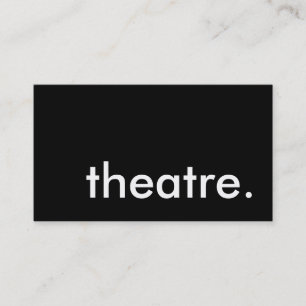 theatre. business card