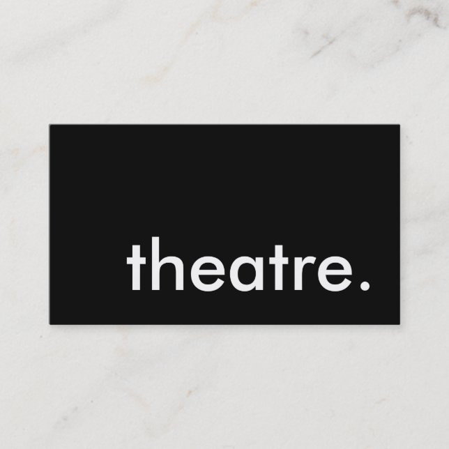 theatre. business card (Front)