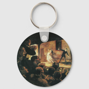 Theatre by Honore Daumier Keychain