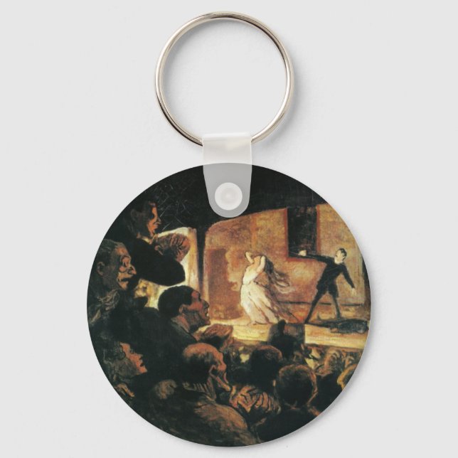 Theatre by Honore Daumier Keychain (Front)