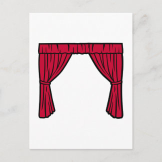 Theatre curtain postcard