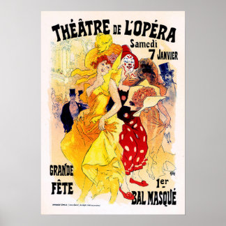 THÉÂTRE DE L'OPERA Jules Cheret Art Poster vintage